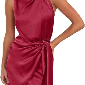 Chic One Shoulder Red Dress